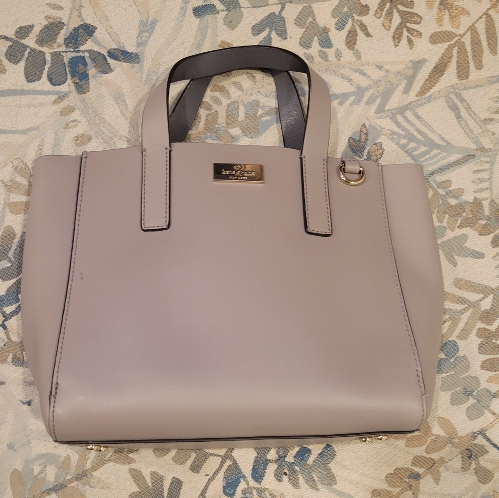 kate spade Lavender Leather Tote with Gold Hardware